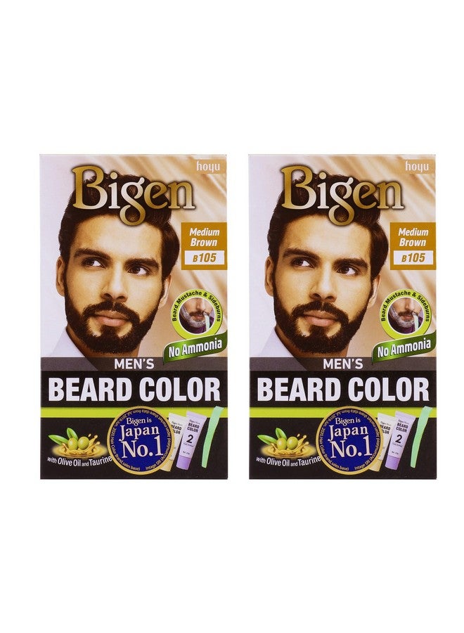 Men'S Beard Color Medium Brown - B105 (Pack Of 2)