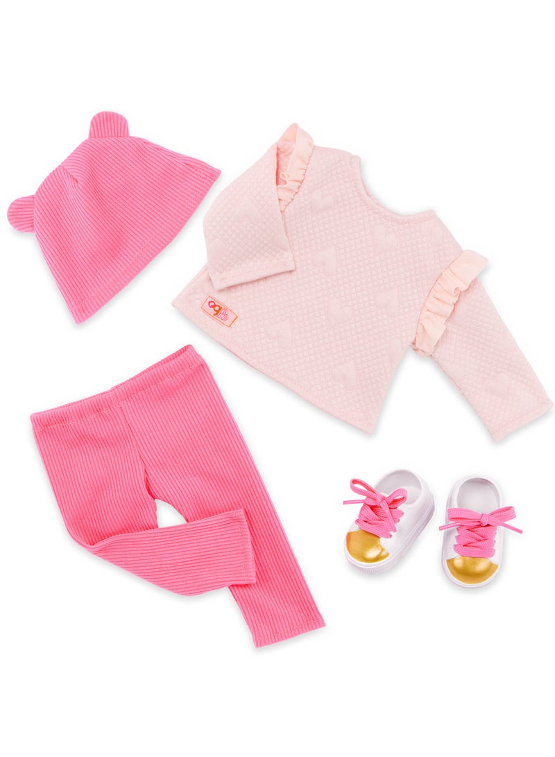 Joyce 18-Inch Fashion Doll In Pink Outfit Cozy Style And Interactive Play Soft Body With Movable Limbs, Fabric Clothing Age 3 Years And Up