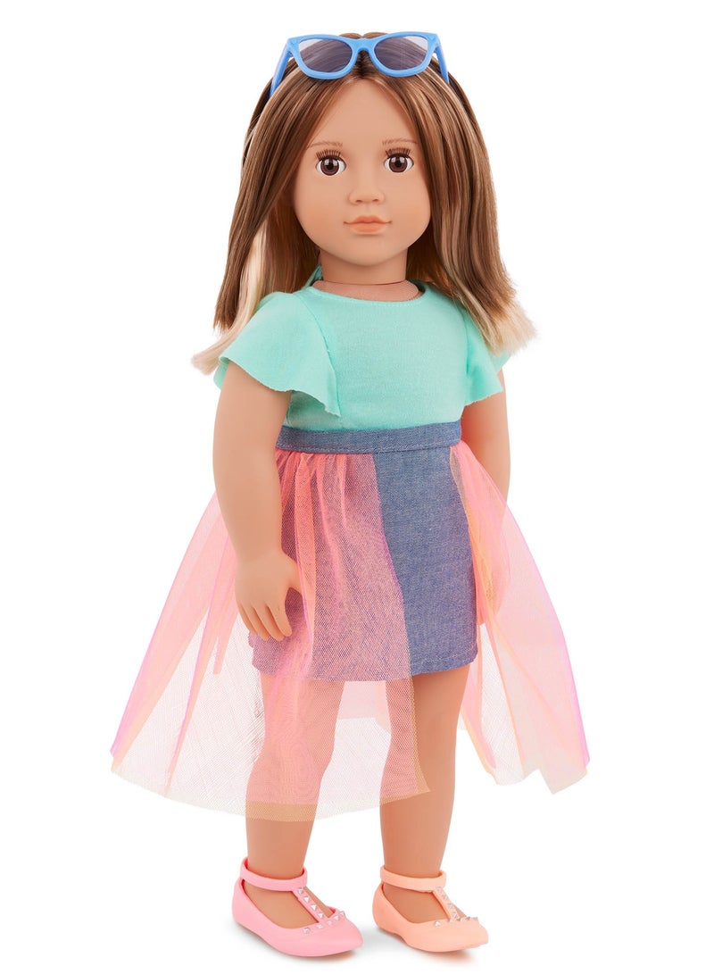 Lisa 46 Cm Fashion Doll In Tulle Skirt Outfit Stylish And Interactive Dress-Up Fun Soft Body With Rotating Limbs, Fabric Clothing Age 3 Years And Up