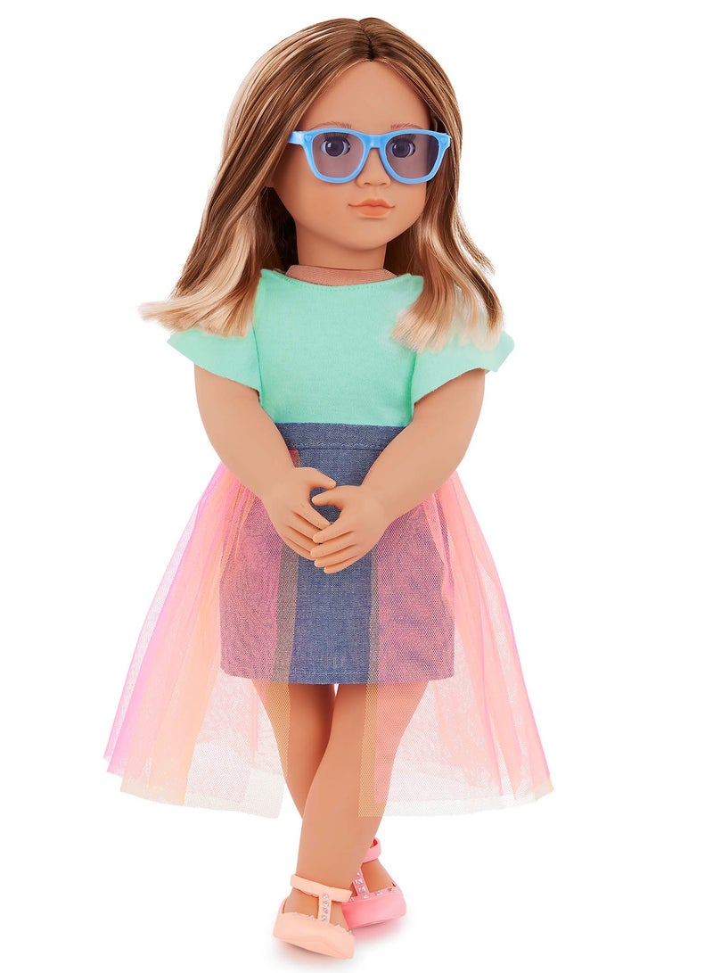Lisa 46 Cm Fashion Doll In Tulle Skirt Outfit Stylish And Interactive Dress-Up Fun Soft Body With Rotating Limbs, Fabric Clothing Age 3 Years And Up