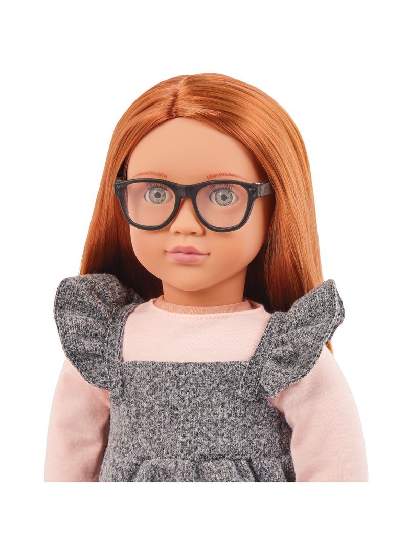 Kelly 18-Inch Fashion Doll With Heart-Print Dress Fun Fashion And Interactive Play Soft Body With Movable Limbs, Fabric Clothing Age 3 Years And Up