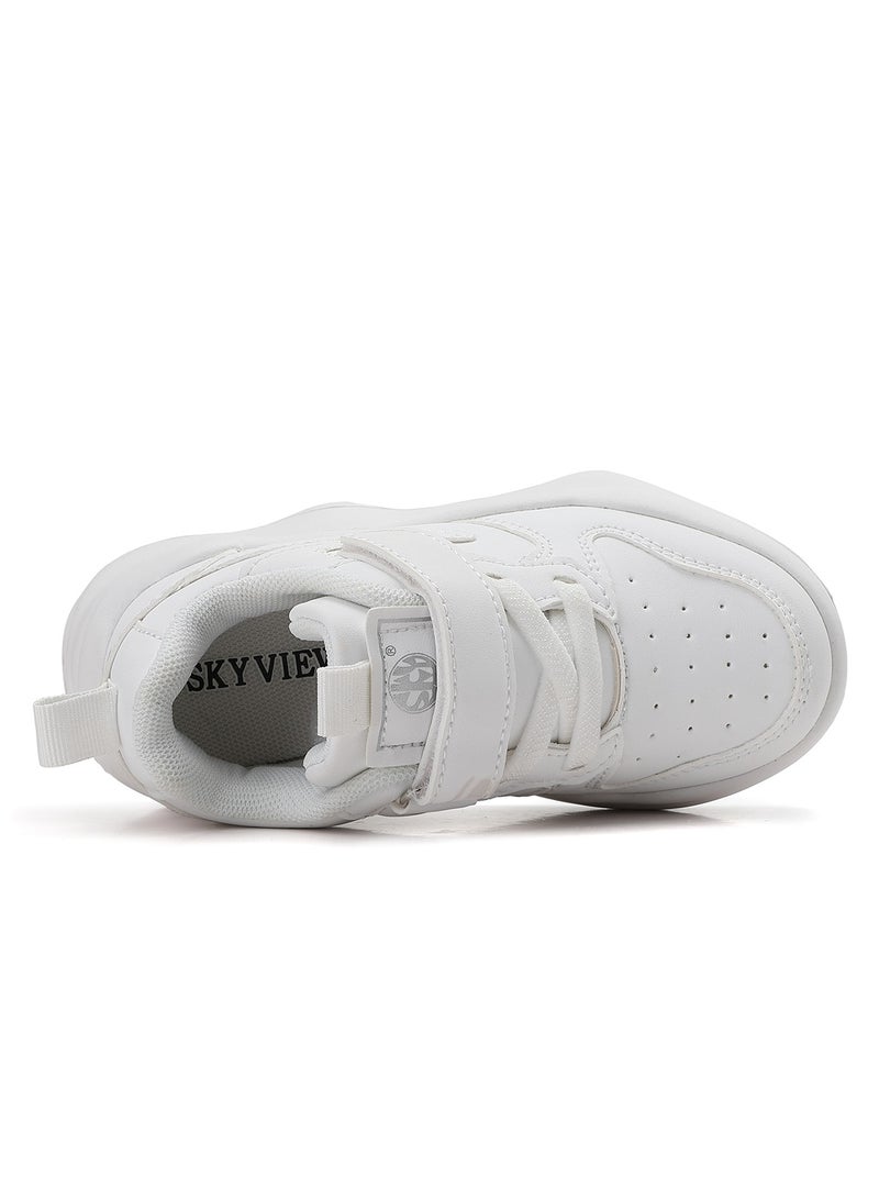 Sky View Unisex-Child White Shoes Breathable Sneakers for Boys Girls Lightweight Running Shoes Kids Toddler/Little Kid Gym Shoes