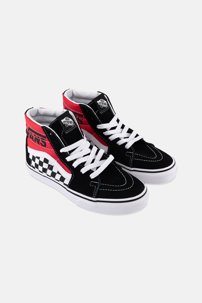 Kids Boy Sk8-Hi Lace Up Shoes, Black/Red Combo