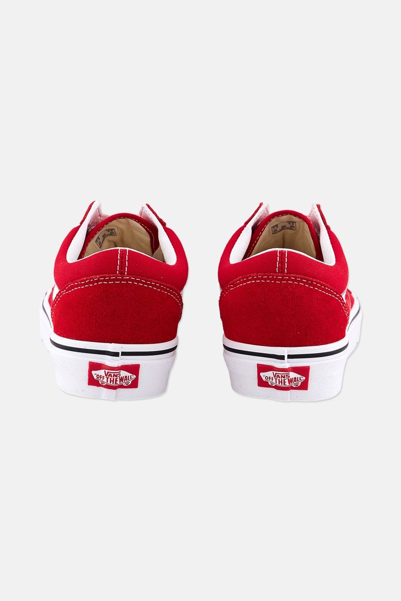 Kids Boy Old Skool Lace Up Outdoor Shoes, Red/White