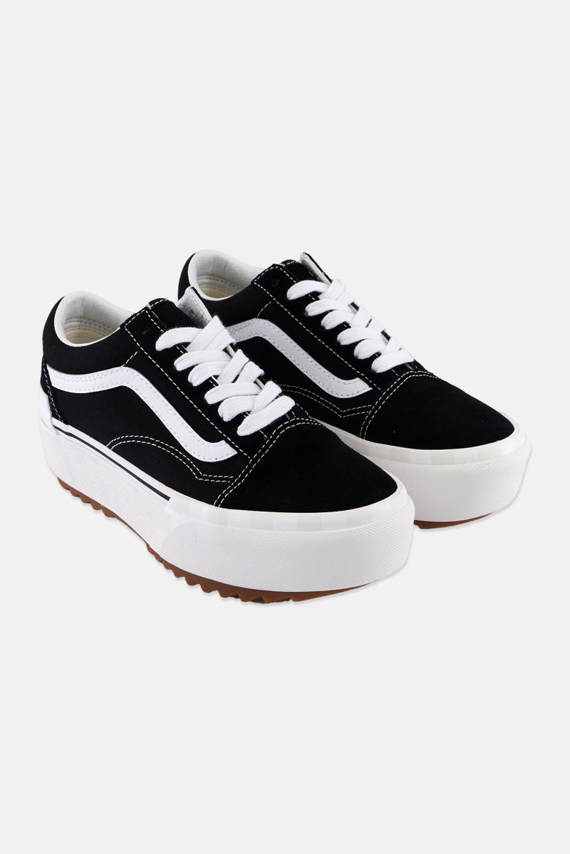 Kids Boy Lace Up Skate Shoes, Black/White