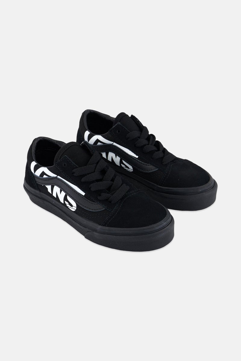 Kids Boy Old Skool Lace Up Shoes, Black/White