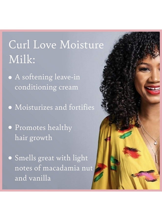 ; Curl Love Moisture Milk ; Leavein Conditioner For Curly Hair Hydrates Reduces Frizz Repairs Damaged Hair Vanilla I 8 Oz