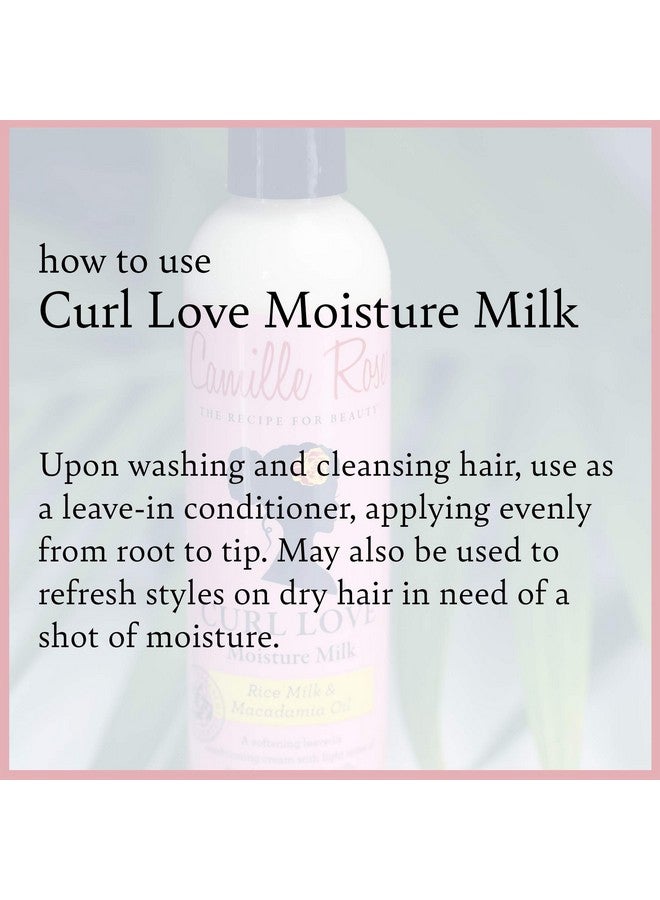 ; Curl Love Moisture Milk ; Leavein Conditioner For Curly Hair Hydrates Reduces Frizz Repairs Damaged Hair Vanilla I 8 Oz