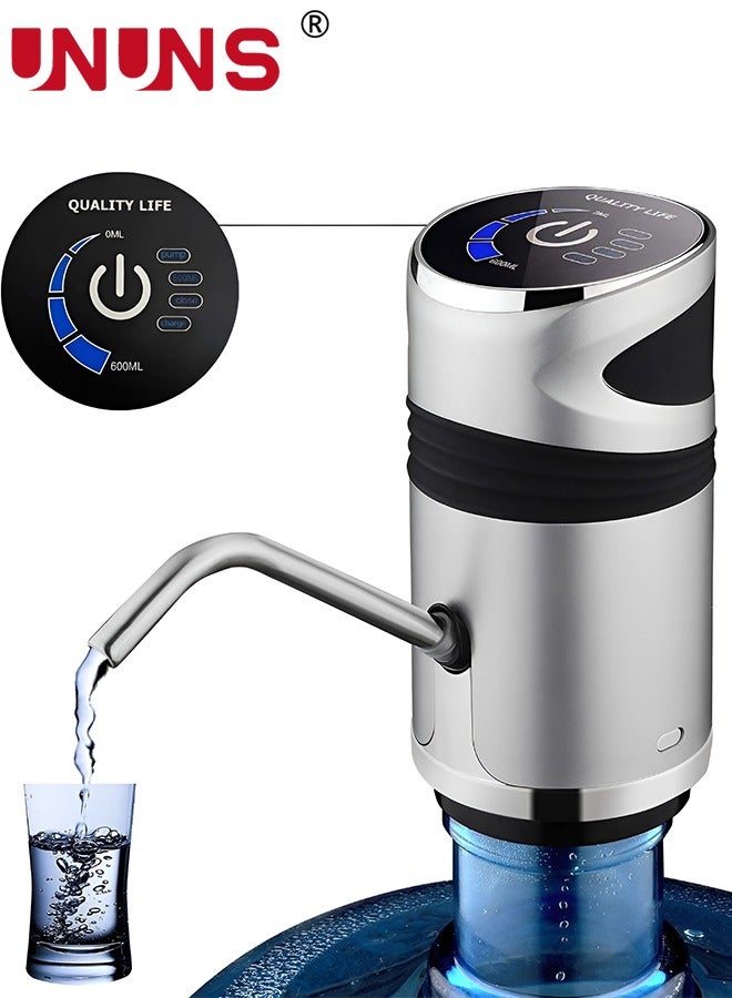 Electric Water Pump Dispenser,Wireless Gallon Bottle Drinking Switch With USB Charging And Water Inlet Hose,Drinking Water Pump For Home Office,Golden