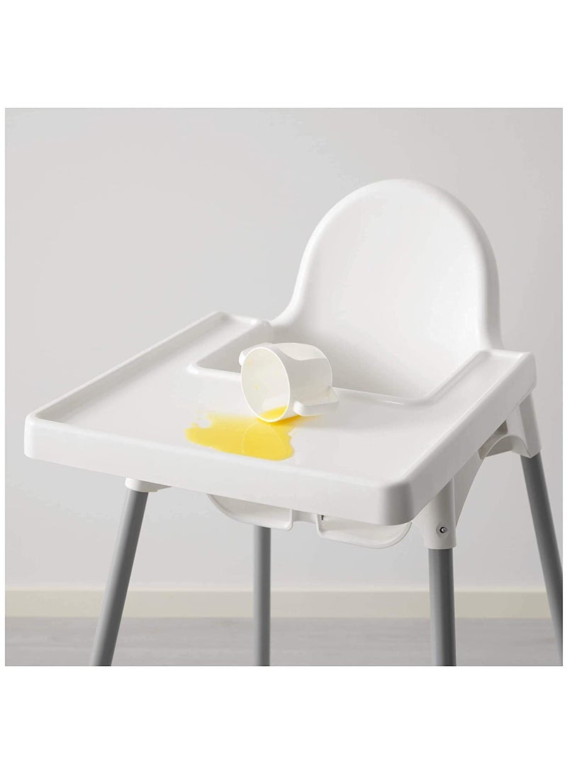 Baby Highchair With Tray Comfortable & Safe Dining For Children -White