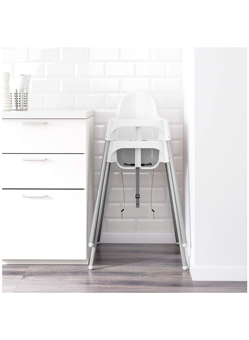 Baby Highchair With Tray Comfortable & Safe Dining For Children -White