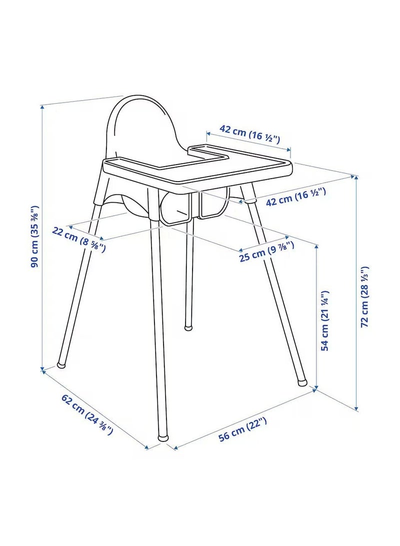 Blooming Highchair With Tray For Kids