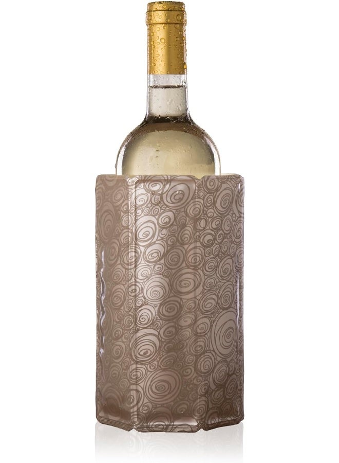 38805626 Rapid Ice Active Cooler Wine Bottle Chilling Sleeve, Standard, Platinum