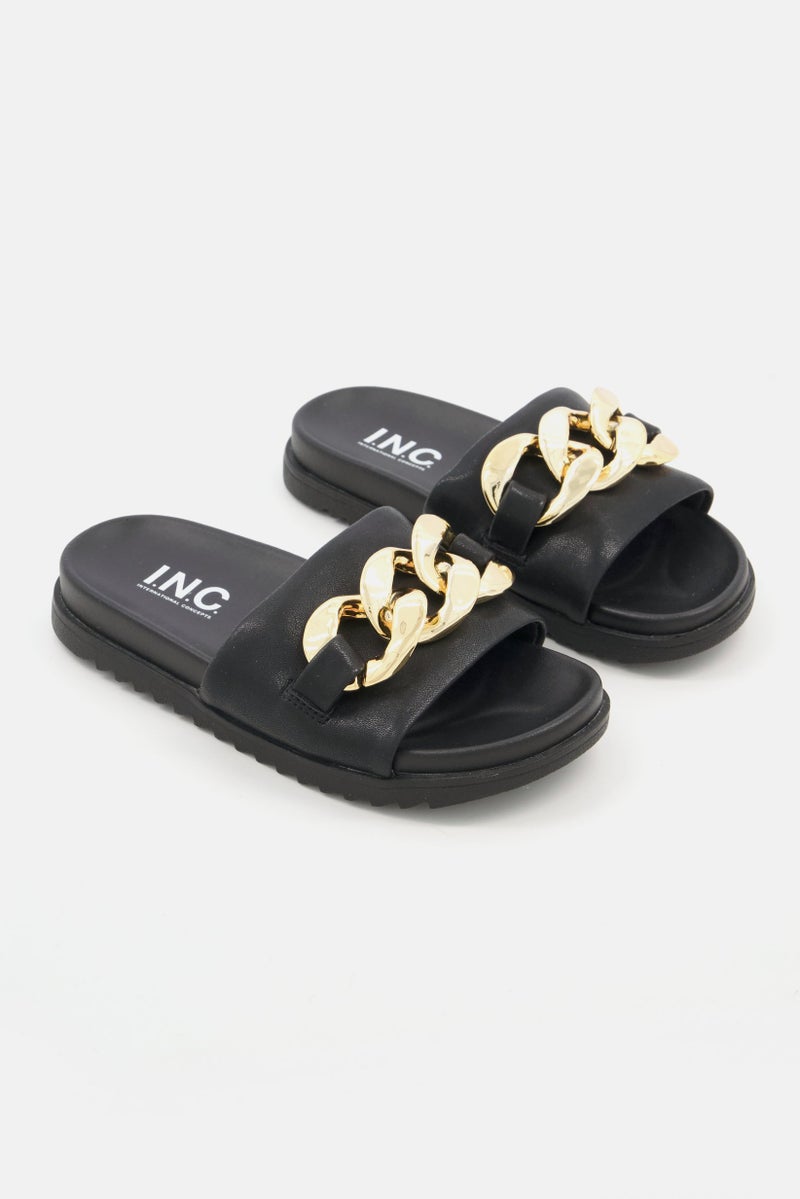 Kids Girl Slide Sandals, Black