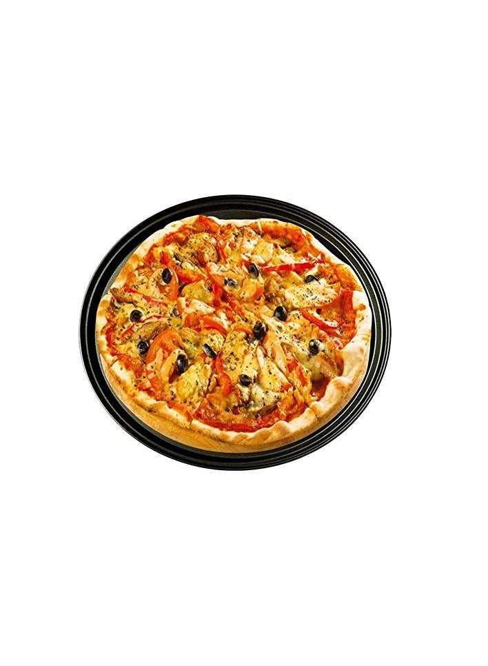 Carbon Steel Nonstick Pizza Baking Pan Tray- 2 Pieces (31cm)