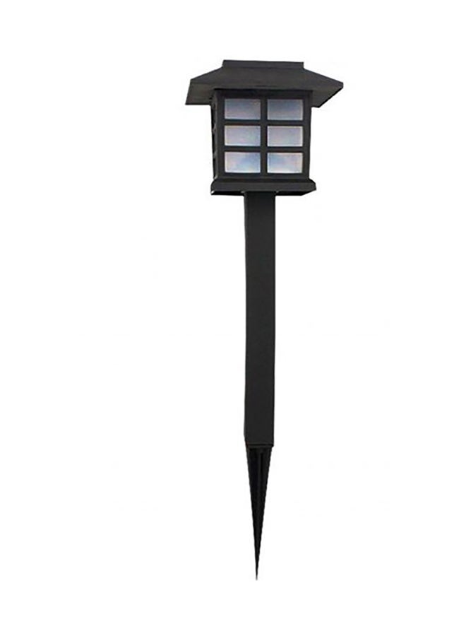 2-Piece Solar Waterproof Post Light Set Black/White 9 x 10cm