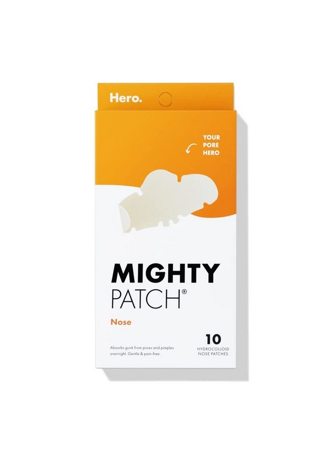 ™ Nose Patch From Hero Cosmetics - Xl Hydrocolloid Pimples, Zits And Oil - Dermatologist-Approved Overnight Pore Strips To Absorb Acne Nose Gunk (10 Count)