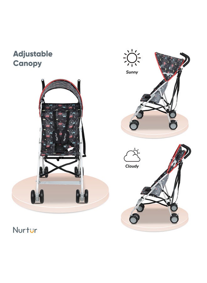 Rex Buggy Stroller Multicolor Lightweight Stroller with Compact Fold Canopy Shoulder Strap 6 to 36 monthsMulticolor Official Nurtur Product