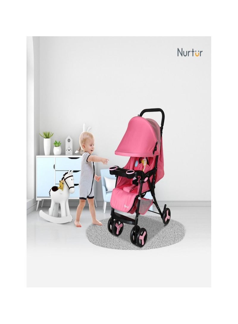 Ryder Lightweight Baby Stroller Storage Basket Detachable Food Tray 5 point harness Adjustable Canopy Adjustable Reclining Seat and Leg rest 0 to 36 months Official Nurtur Product