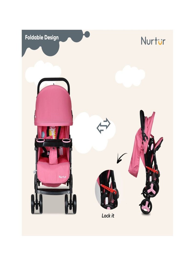 Ryder Lightweight Baby Stroller Storage Basket Detachable Food Tray 5 point harness Adjustable Canopy Adjustable Reclining Seat and Leg rest 0 to 36 months Official Nurtur Product