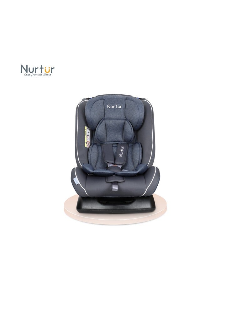 Nurtur Otto BabyKids 4in1 Car Seat  4 Position Recline  5Point Safety Harness 10 Level Adjustable Headrest 0 months to 12 years Group 0123 Upto 36kg Official Nurtur Product