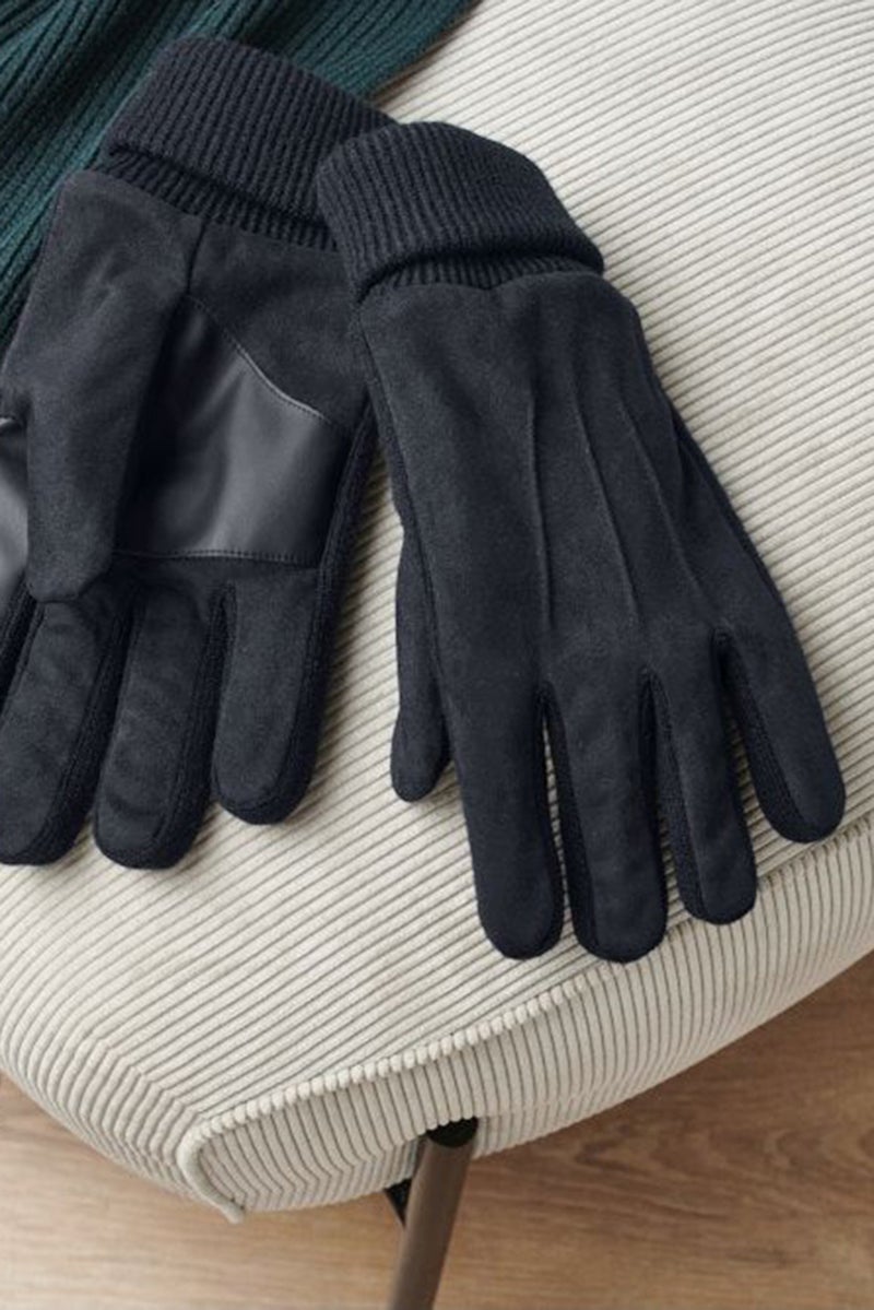 Men Fleece Gloves, Black