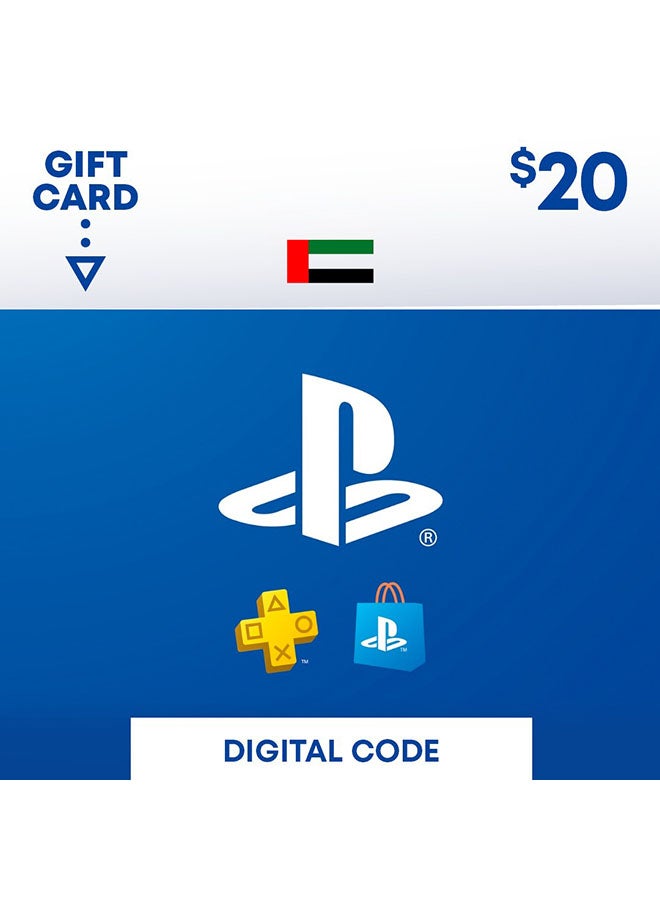 Sony PlayStation UAE - 20$ -  Digital Code - (Delivery Via SMS)