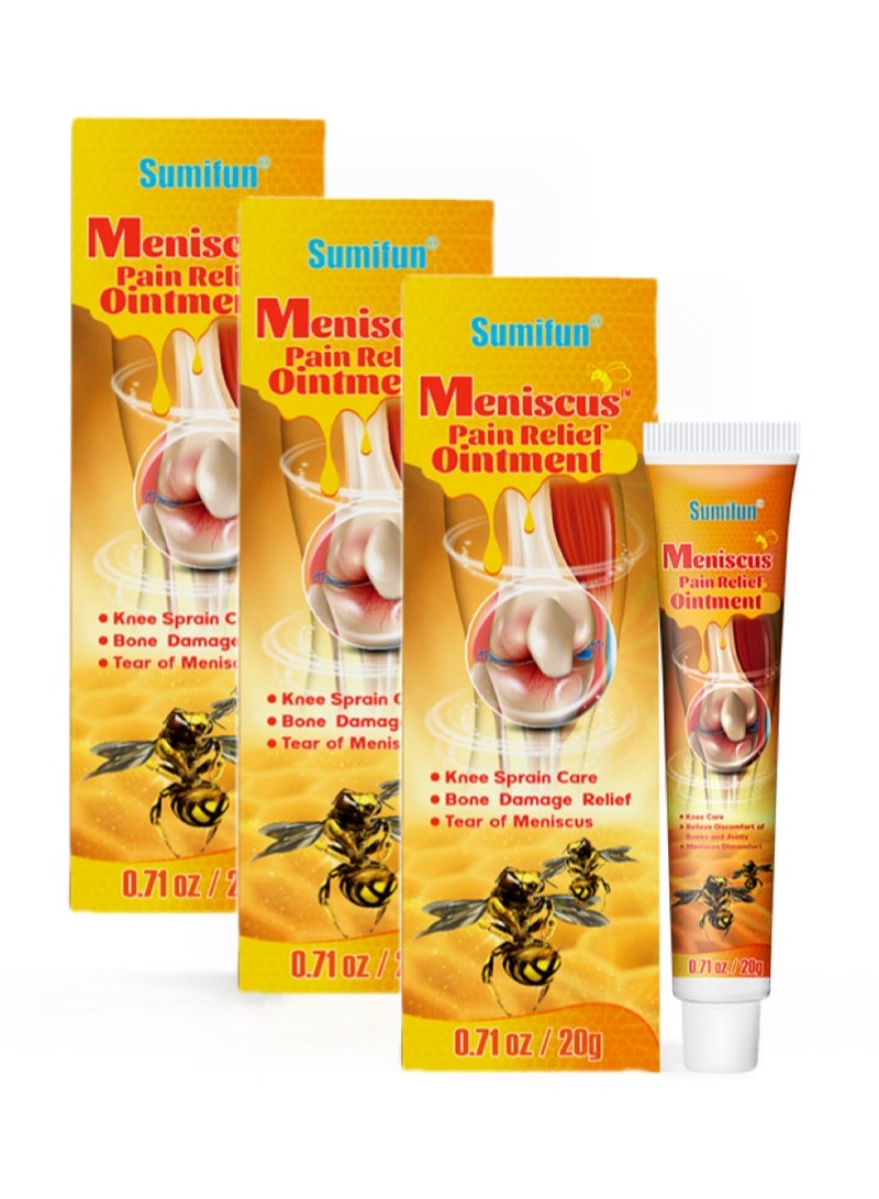 3-PACK Meniscus Pain Relief Ointment - Relieve pain in neck, shoulders, back, hips, joints, muscles, knees and feet 20g*3