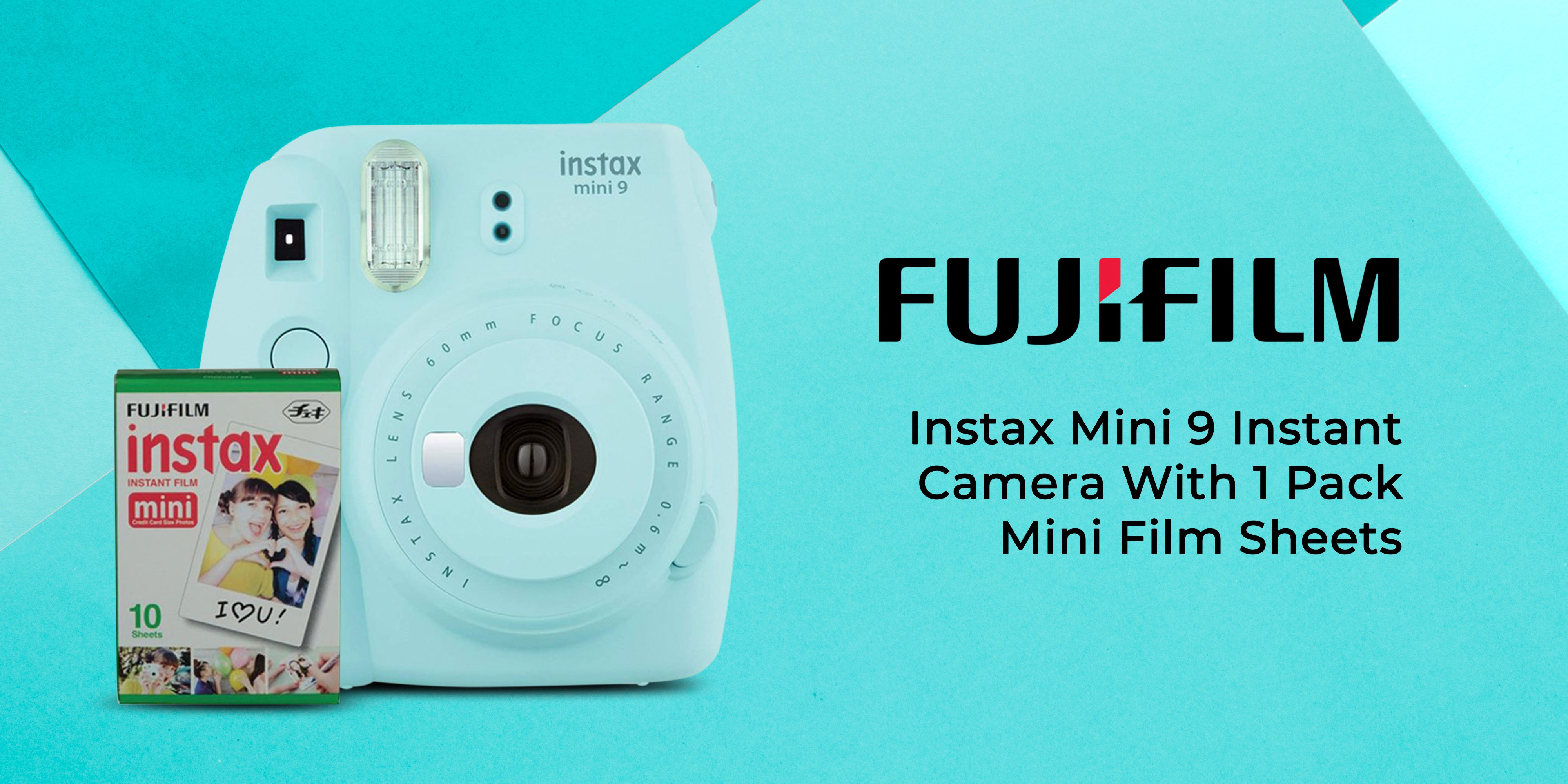 Instax Mini 9 Instant Film Camera With 10 Film Sheets