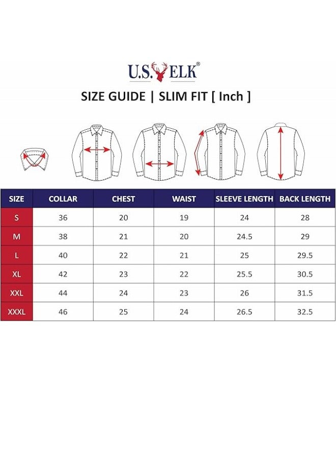 Men's Button Down Shirt | Casual Slim Fit Shirt | Long Sleeve Oxford Shirts For Men | Smart Fit Cuff