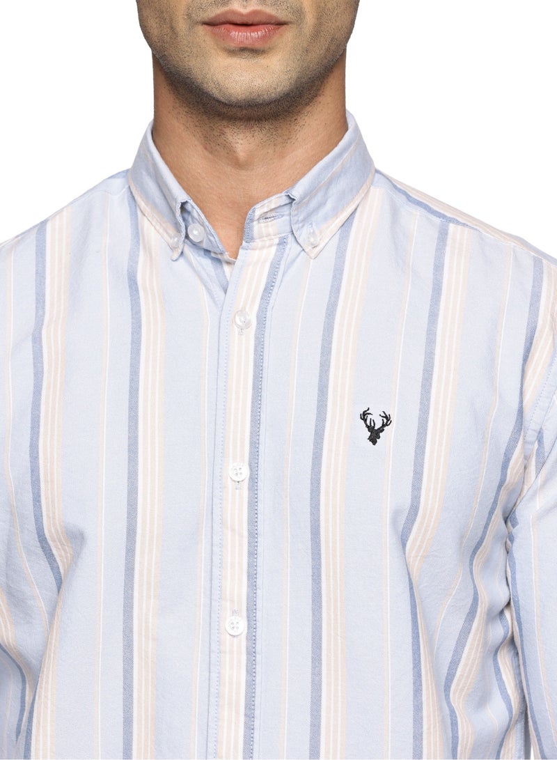 Men's Button Down Shirt | Casual Slim Fit Shirt | Long Sleeve Oxford Shirts For Men | Smart Fit Cuff