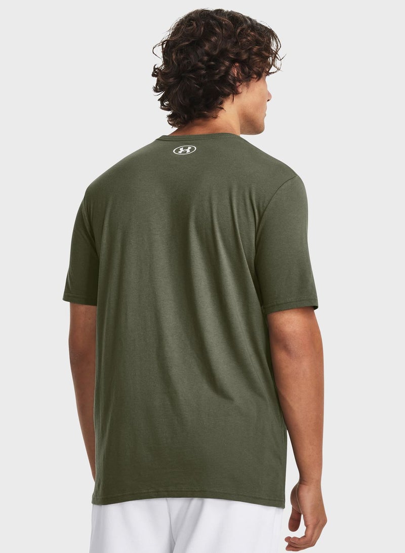 Camo Chest Stripe Short Sleeve T-Shirt