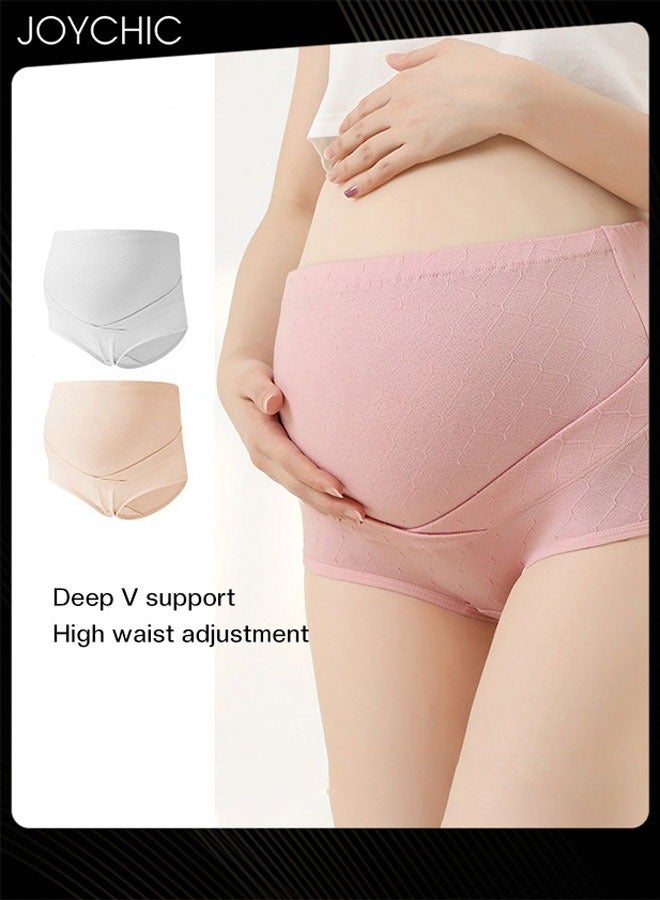 3 Pack High Waist Design Pregnant Women Panties Full Belly Support  Comfty Breathable Pure Cotton Briefs Antibacterial Moisture Wicking