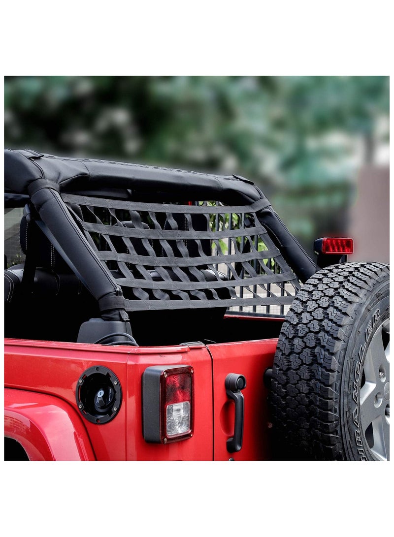 Mesh Roof Cargo Net for Jeep Wrangler - Heavy-Duty Roof Hammock, Easy Installation, Off-Road Exterior Accessories for Extra Storage & Adventure Gear, Fits All Wrangler Models