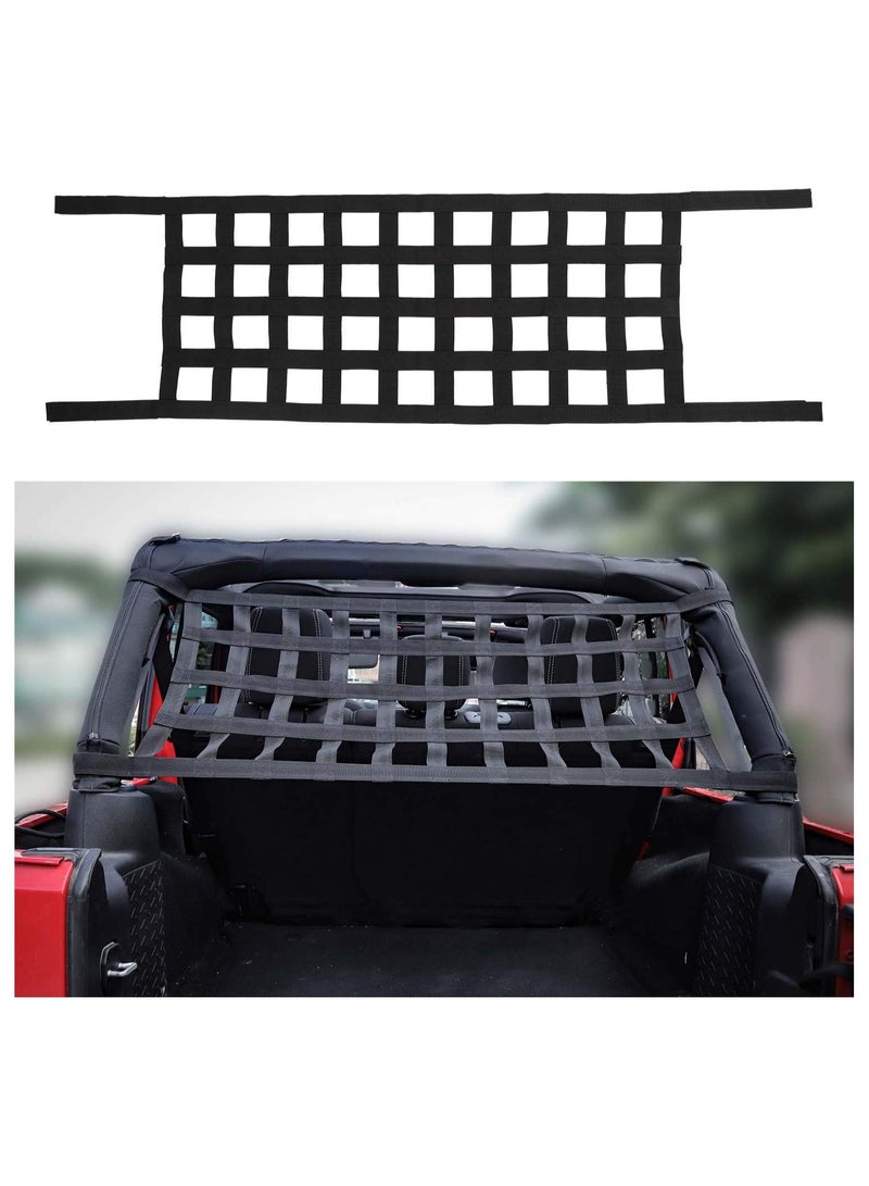 Mesh Roof Cargo Net for Jeep Wrangler - Heavy-Duty Roof Hammock, Easy Installation, Off-Road Exterior Accessories for Extra Storage & Adventure Gear, Fits All Wrangler Models