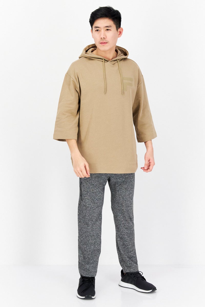 Men Sportswear Fit Training Hoodie, Tan