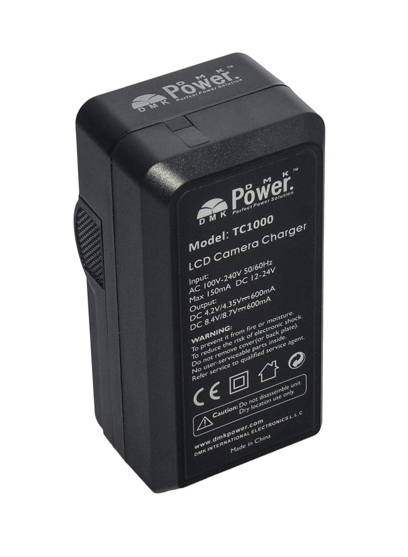 DMK Power CGA-S007C TC1000 LCD Battery Charger Compatible with Panasonic TZ3 TZ2 TZ4