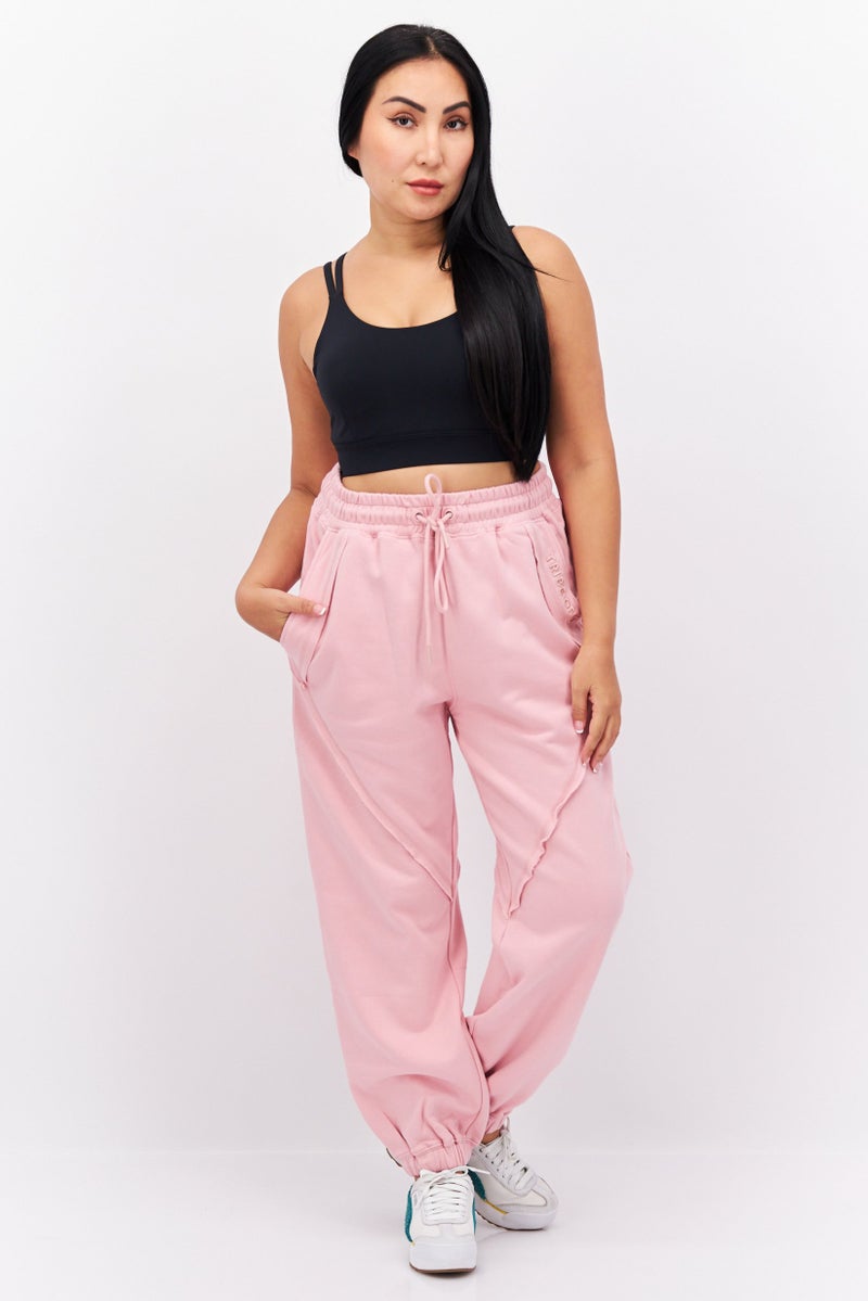 Women Sportswear Fit Embroidered Sweatpants, Pink