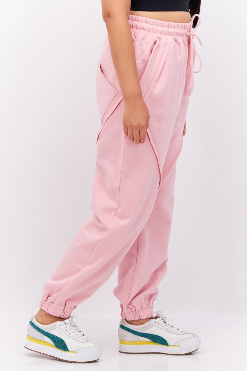 Women Sportswear Fit Embroidered Sweatpants, Pink