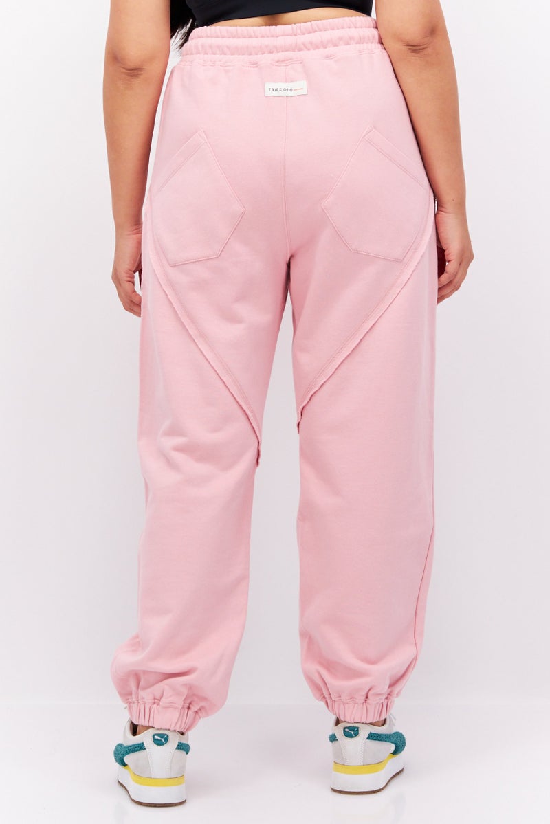 Women Sportswear Fit Embroidered Sweatpants, Pink