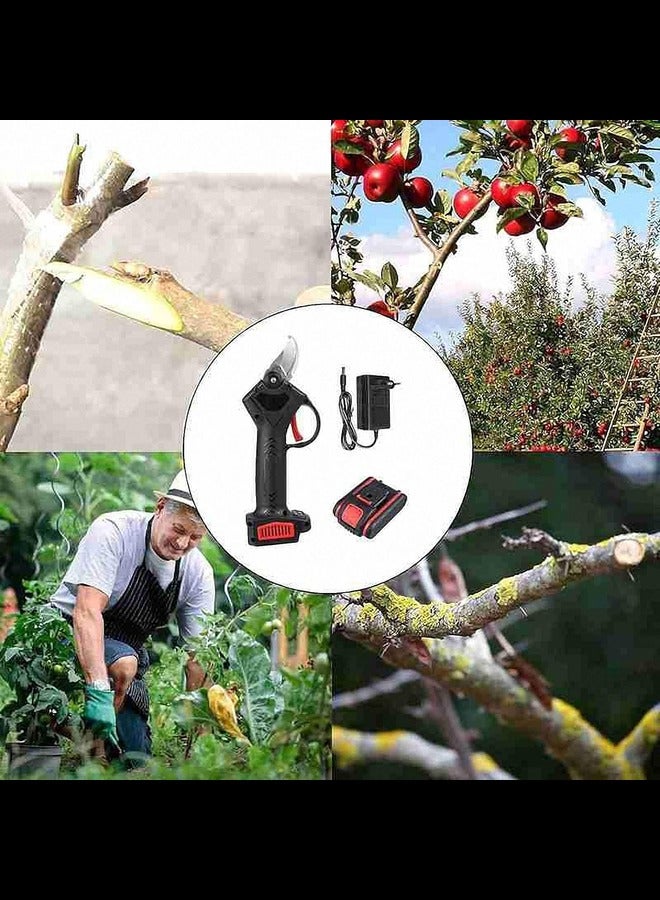 Portable Electric Pruning Saw Mini Electric Chain Saw One-Hand Professional Cordless Electric Pruning Shears Cordless Electric Chainsaw Tree Branch Pruner Garden Tool