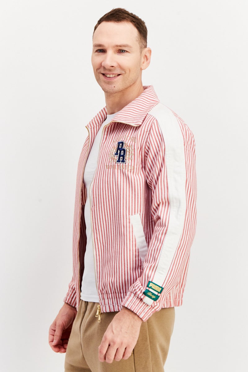 Men Sportswear Fit Long Sleeve Outdoor Jacket, Red