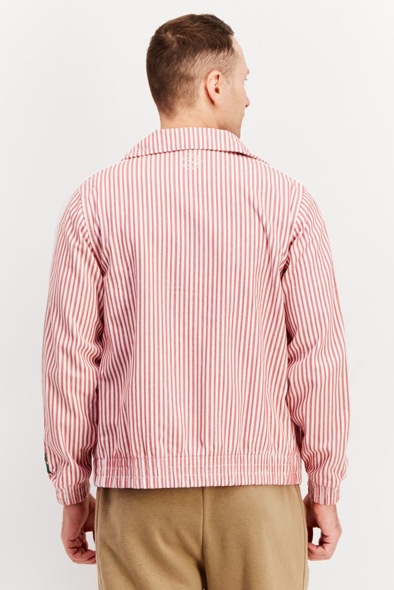 Men Sportswear Fit Long Sleeve Outdoor Jacket, Red