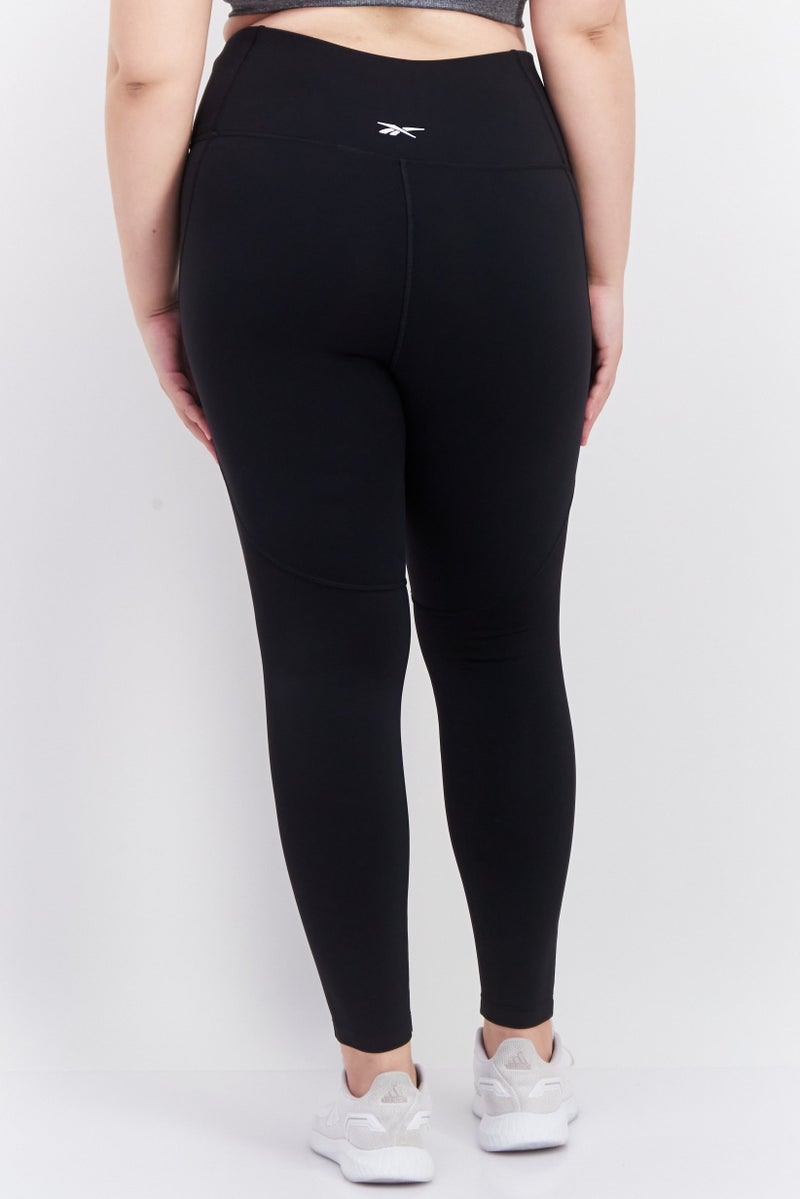 Women Plus Size Training Tights, Black