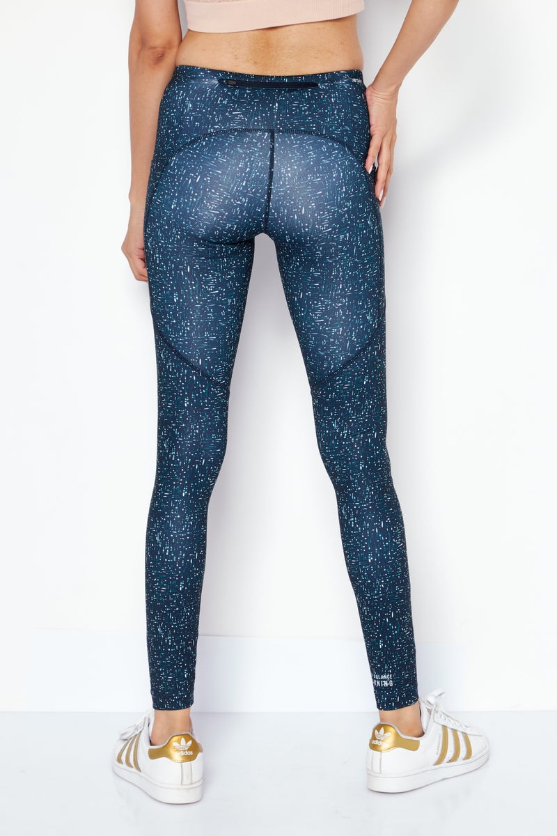Women Sportswear Fit Brand Logo Training Leggings, Teal Blue