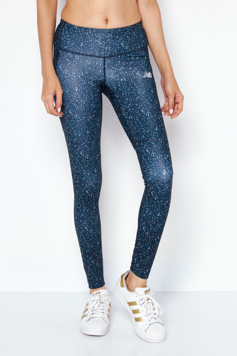Women Sportswear Fit Brand Logo Training Leggings, Teal Blue