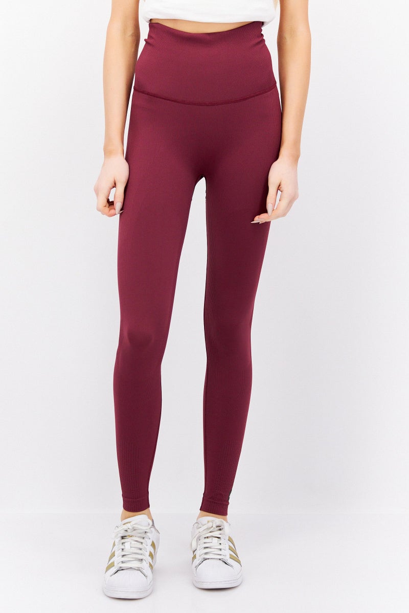 Women Sportswear Fit Training Leggings, Maroon