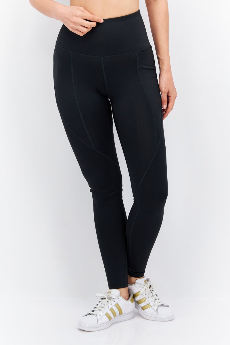 Women Sportswear Fit Plain Training Tights, Black