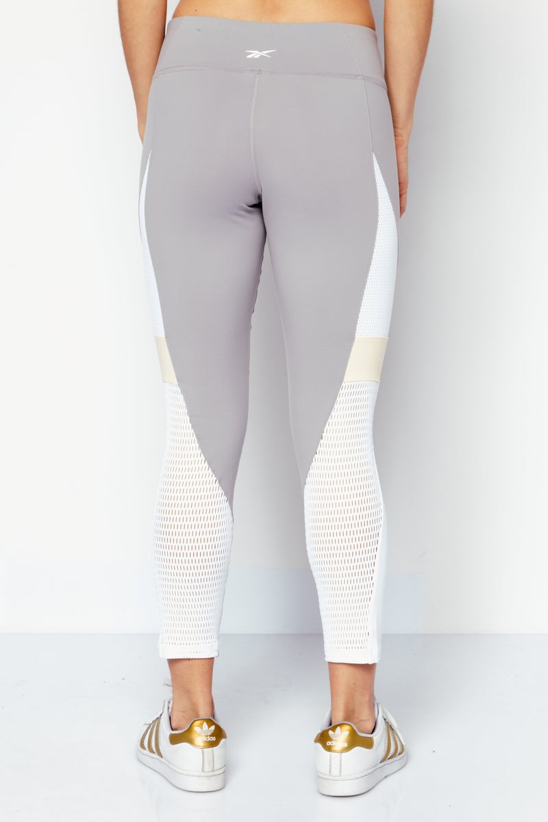 Women Sportswear Fit Training Tights, Grey/White