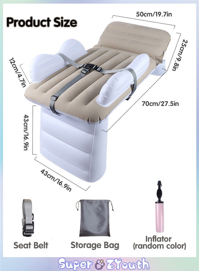 Inflatable Airplane Bed for Toddler, Airplane Seat Extender for Kids with Carry Bag, Pump and Seat Belt